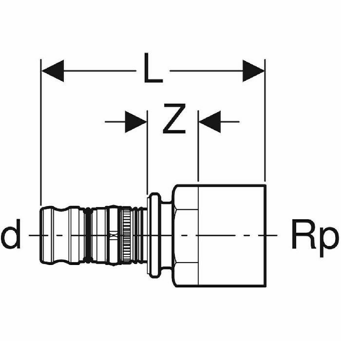 MEPLA PRIJELAZ 20x3/4 ŽN 602.556.00.5