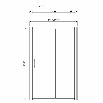 TUŠ VRATA VOXORT  PRO NS TV/2D 120/K N11576