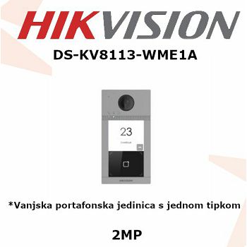 DVC DS-KV8113-WME1 (vanjska jedinica 1poziv WIFI N/Ž IP65)