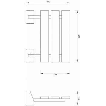 STOLICA MINOTTI ZA TUŠ KABINU ZIDNA TIKOVINA  MIS-04