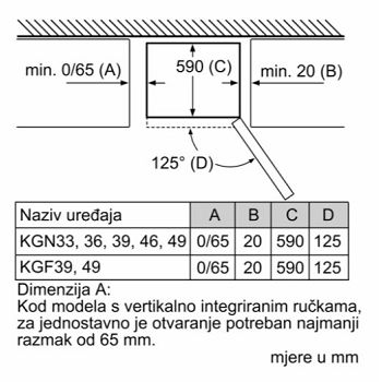 HLADNJAK BOSCH KGN33NWEB NO FROST KOMBINIRANI SAMOSTOJEĆI