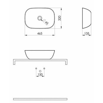 CONCEPTO UMIVAONIK NA PLOČU BELL BASTA 46,5x32x13,5CM  V454951