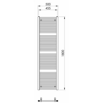 RADIJATOR KUPAONSKI TERMABAD 500x1800 BIJELI R01 G62289