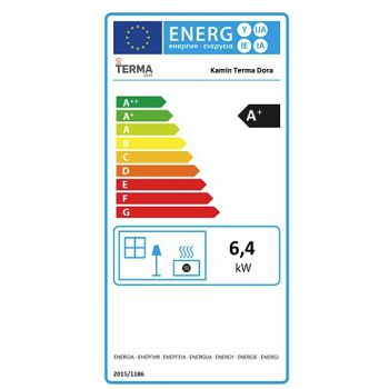 KAMIN TERMA HEAT DORA 6,4kW CRNI