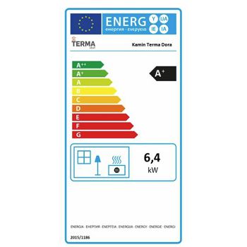 KAMIN TERMA HEAT DORA 6,4kW CRVENI