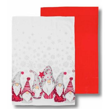 KRPA KUHINJSKA BOŽIĆNA SWEDEN GNOME 45x65 T.RED / SET 2 KOM