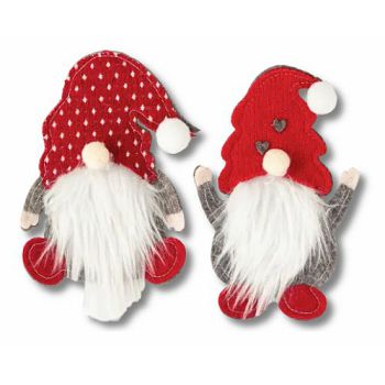 DRŽAČ PRIBORA ZA JELO BOŽIĆNI SWEDEN GNOME GREY / SET 2 KOM