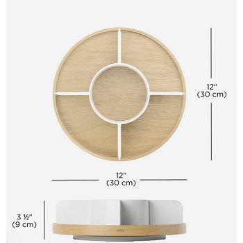 ORGANIZATOR BELLWOOD LAZY SUSAN  bijelo/natural