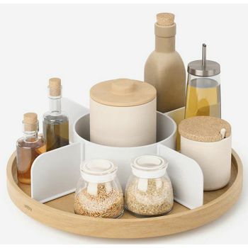 ORGANIZATOR BELLWOOD LAZY SUSAN  bijelo/natural