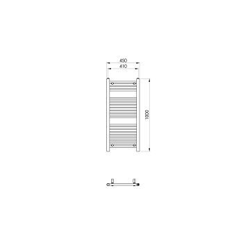 RADIJATOR TERMA 1000x450 CRNI G62388