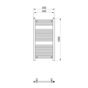 RADIJATOR KUPAONSKI TERMA 500x1000 BLACK R01 G62392